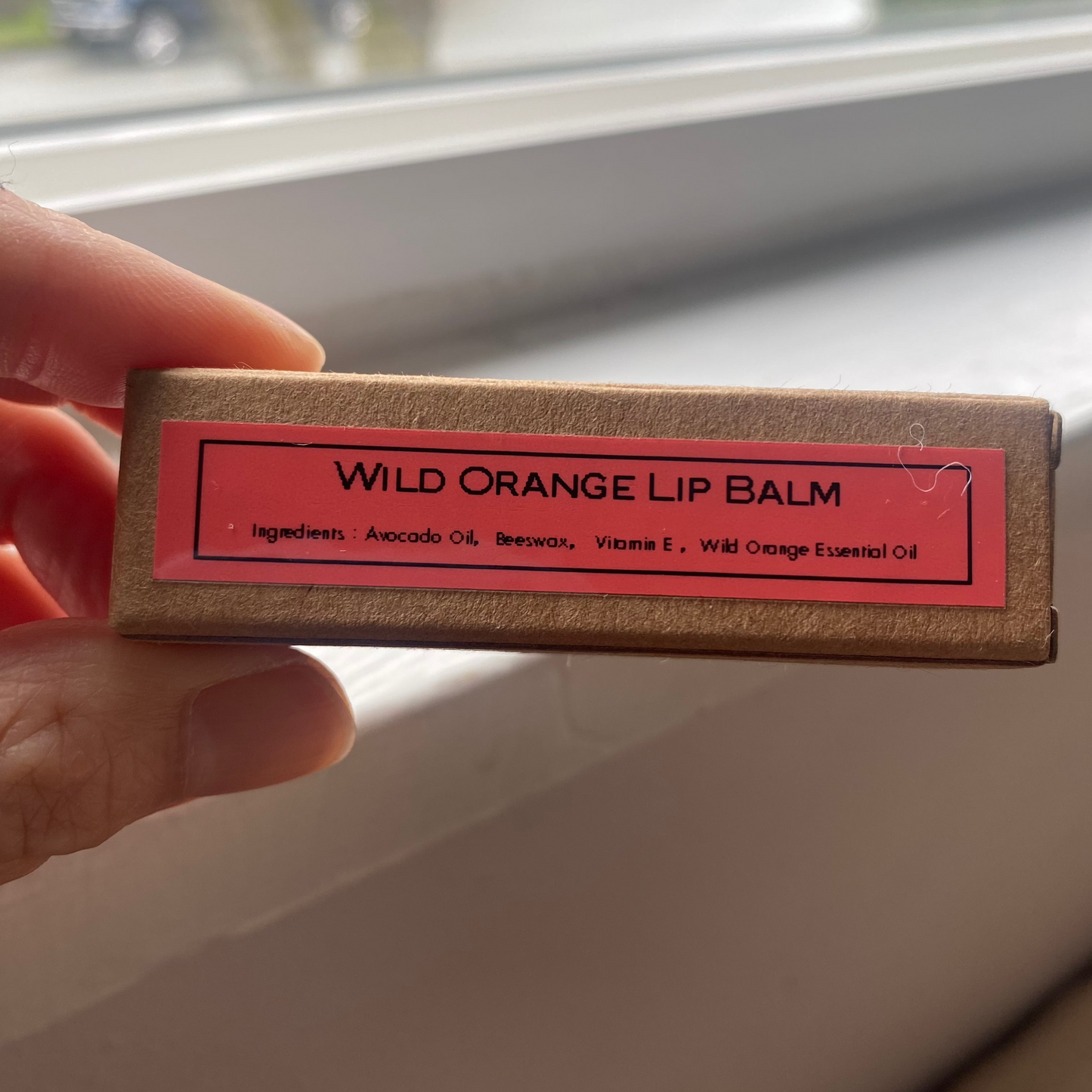 Wild Orange Lip Balm; Hand Made in Canada.